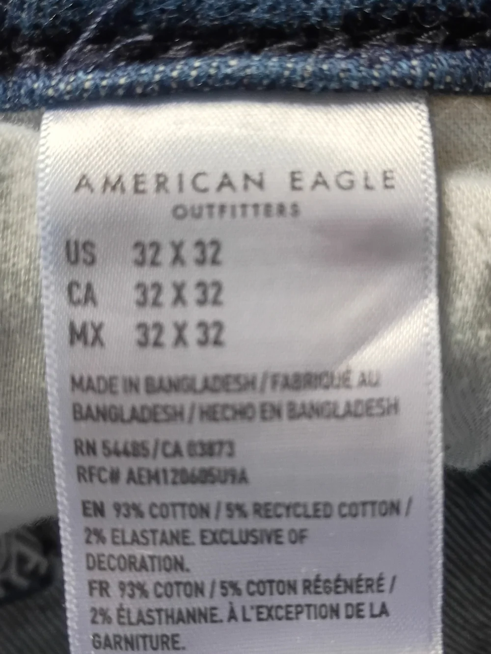 American Eagle Outfitters Men's Athletic Flex Washed Blue Jeans